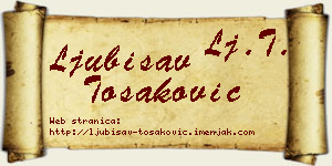 Ljubisav Tošaković vizit kartica